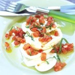 Mozzarella met pittige tomatensaus